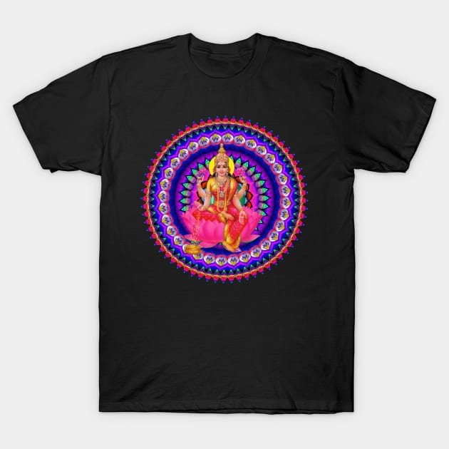 Mandala Magic - Lakshmi's Rainbow Delight T-Shirt by Mandala Magic